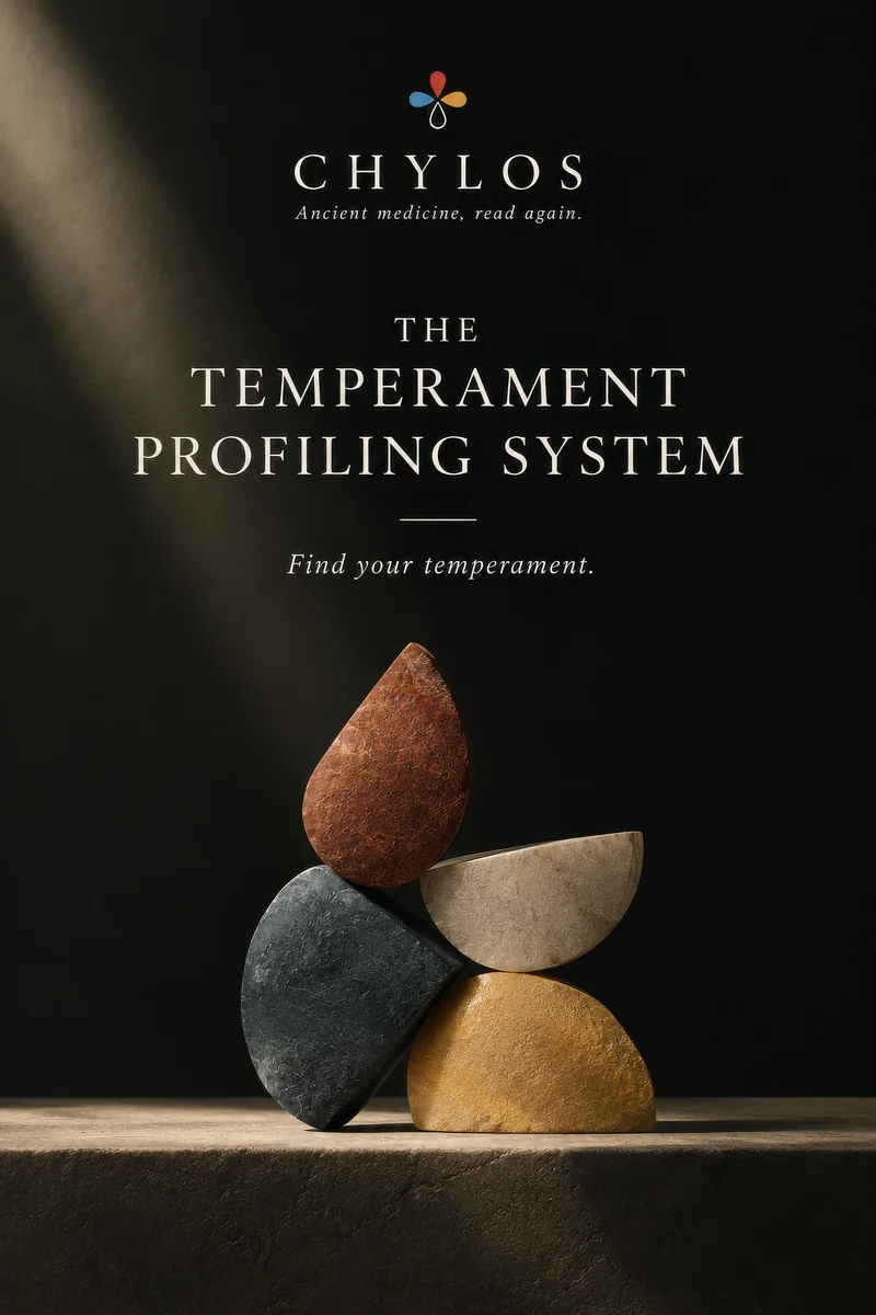 The Temperament Profiling System: four stones in the temperament colours, balanced on a stone ledge